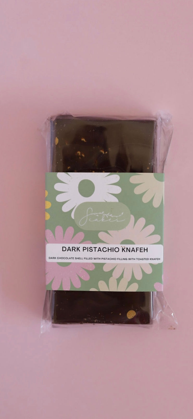 Dark chocolate Pistachio knafeh chunky chocolate bar