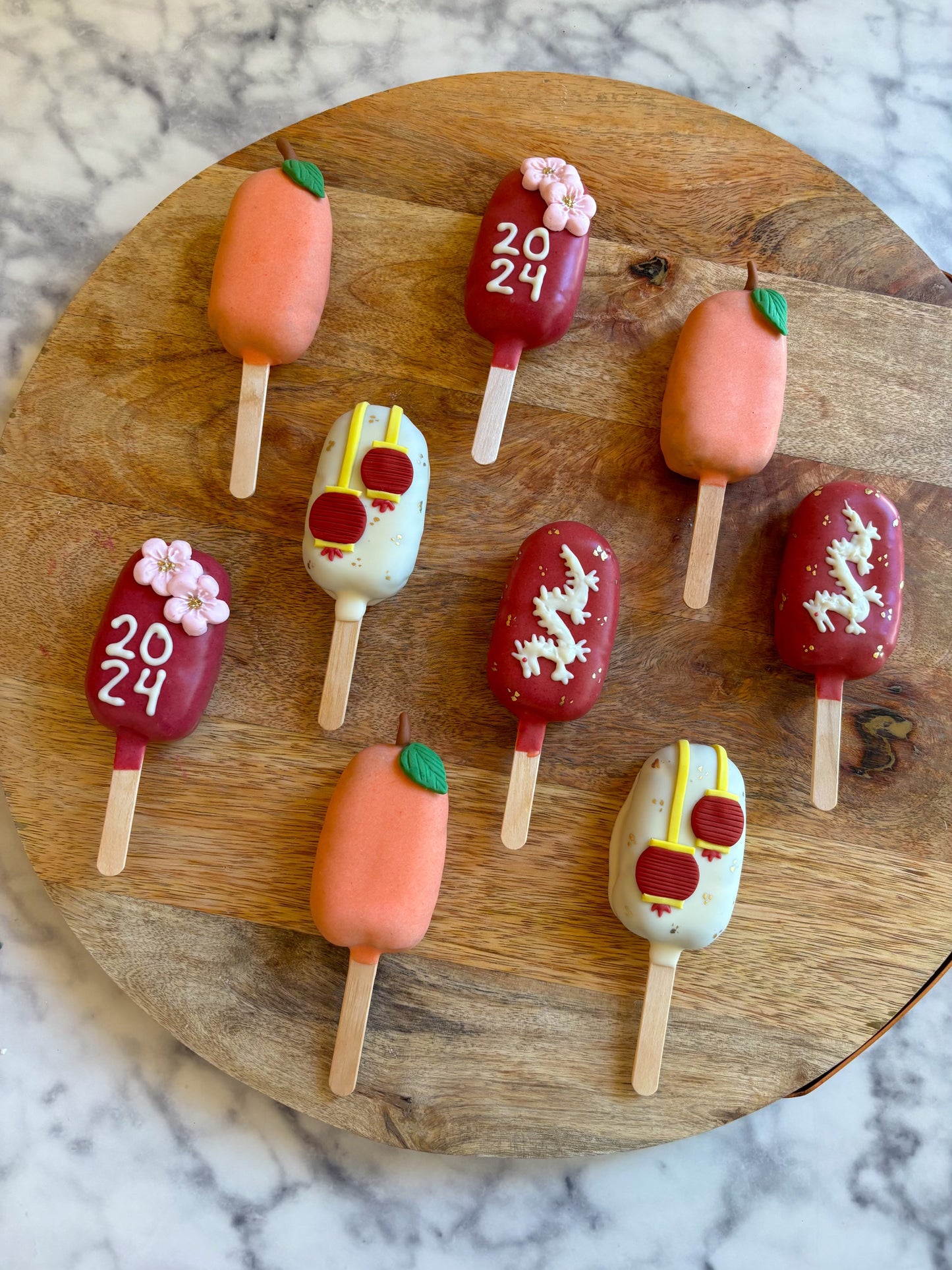 Lunar New Year Cakesicles