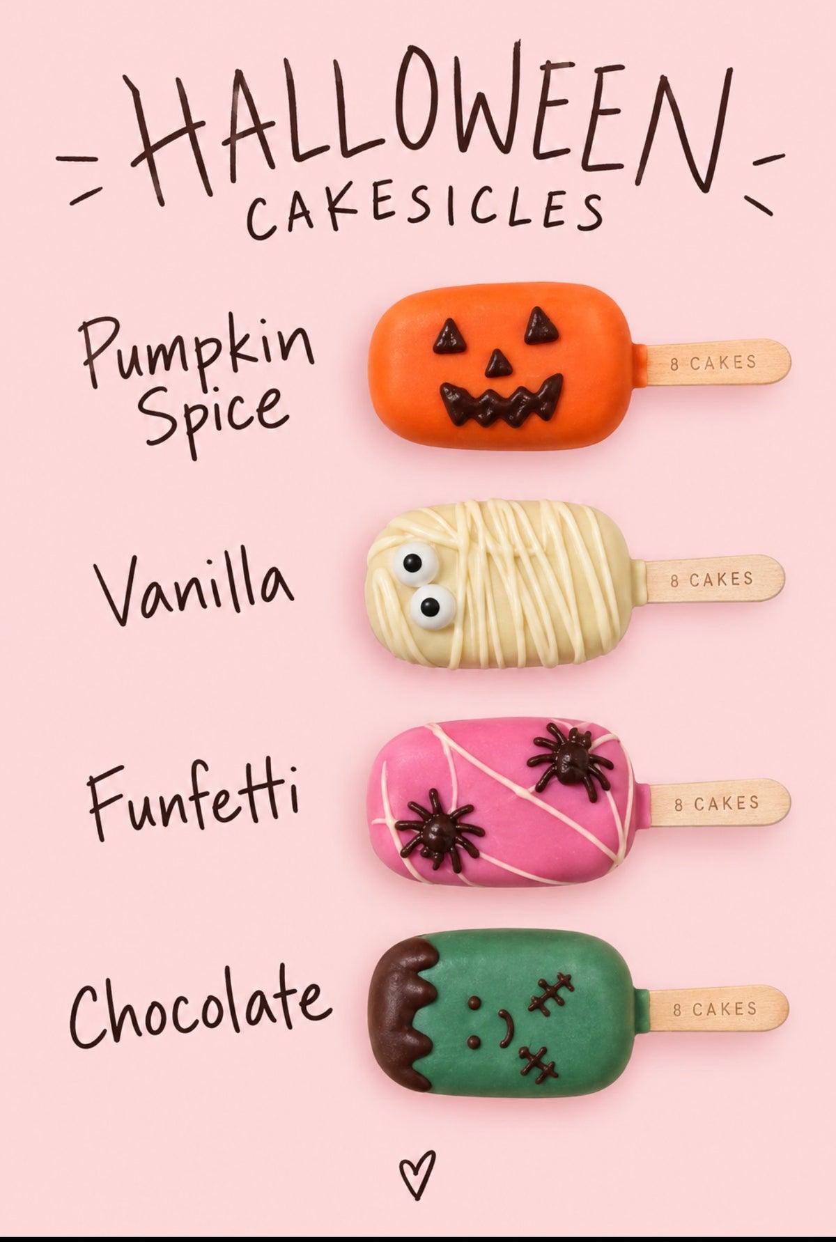 Halloween  Theme Cakesicle (Weekly Variety Pack)