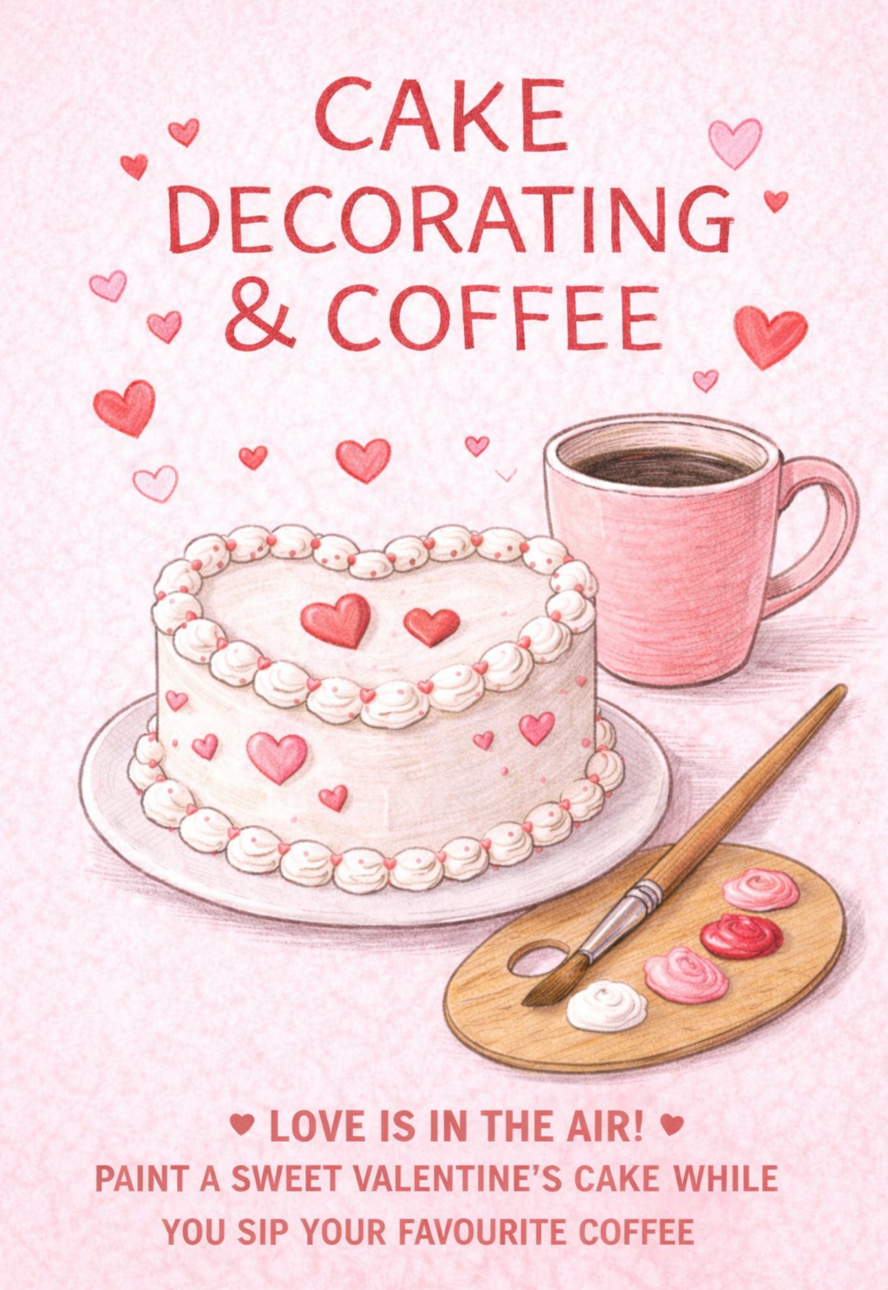 Valentine Paint-A-Cake Experience